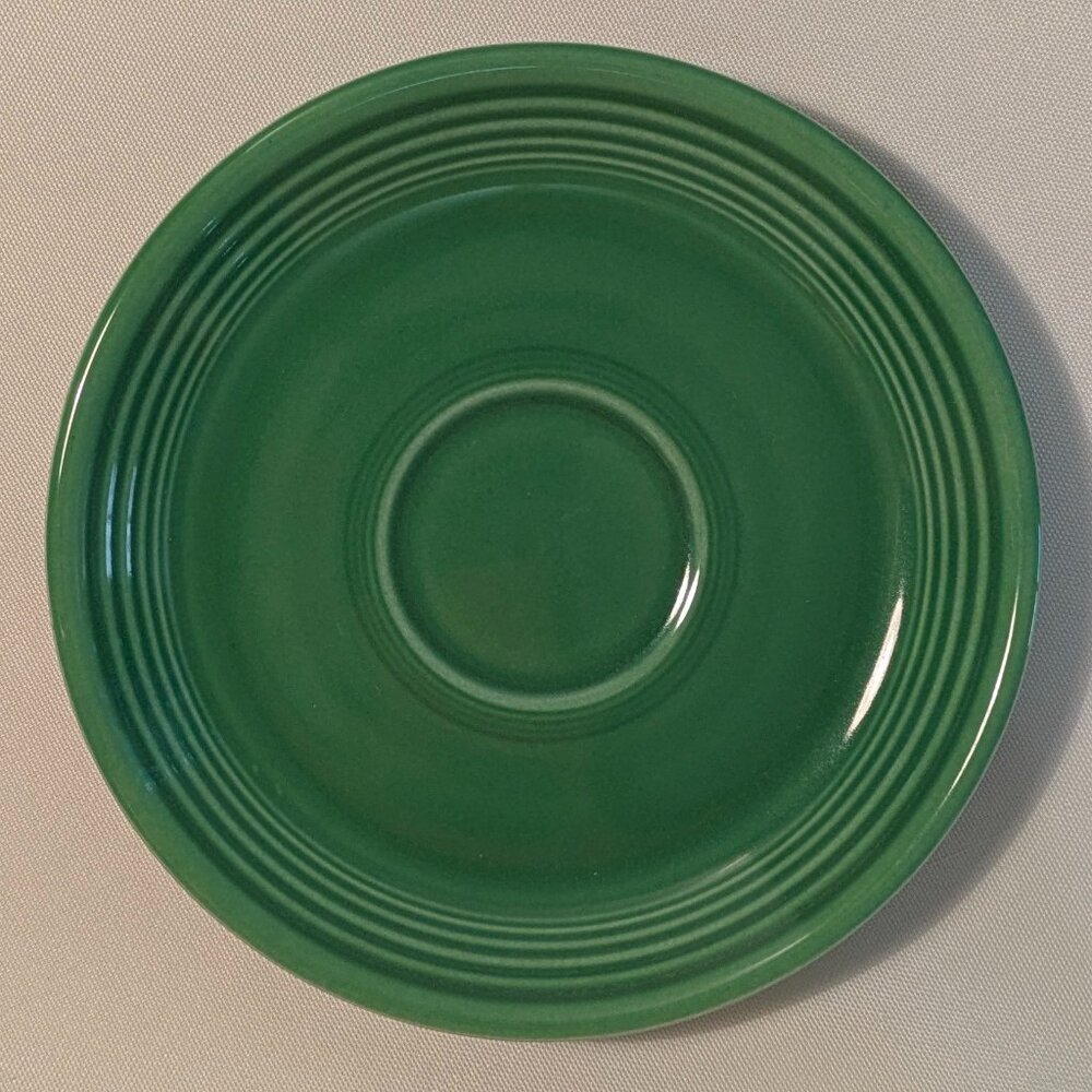 Vintage Fiesta Medium Green Saucer, Homer Laughlin 1936-1959